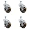 Service Caster 4 Inch High Temp Phenolic Swivel 12mm Threaded Stem Caster Set with Brake SCC-TS20S414-PHRHT-TLB-M1215-4 - alternate 1